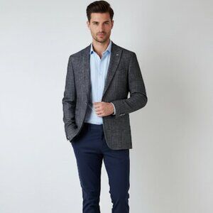 John Varvatos Charcoal Textured Blazer Size 34